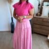 Jupe longue rose  - Modèle Julia