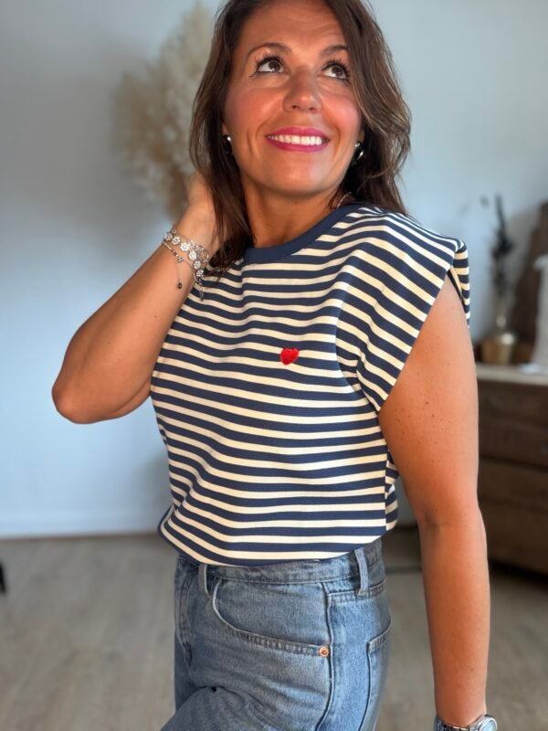 Top a rayures marinière - Modèle Lucile