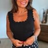 Top en maille noir - Modèle Charlotte