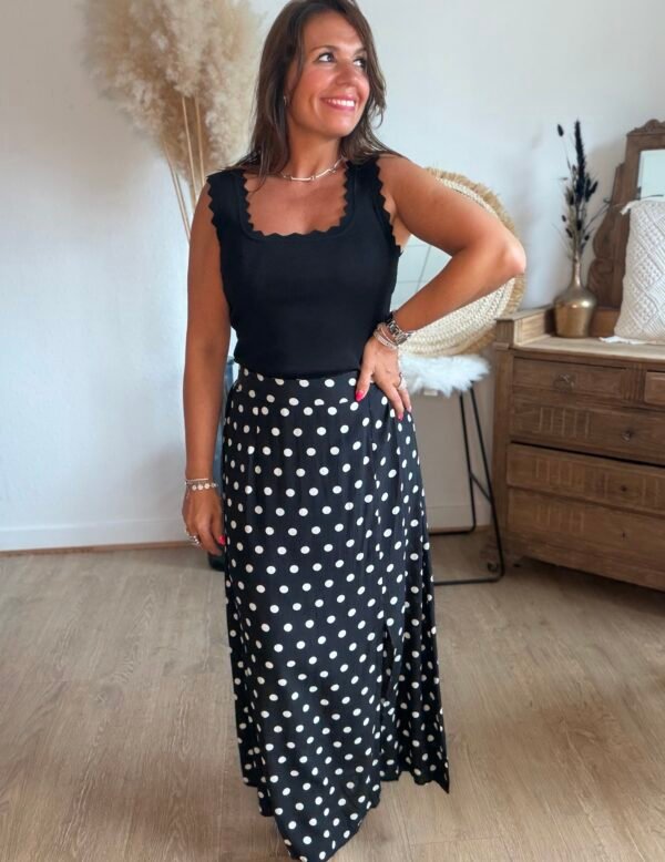 Top en maille noir - Modèle Charlotte