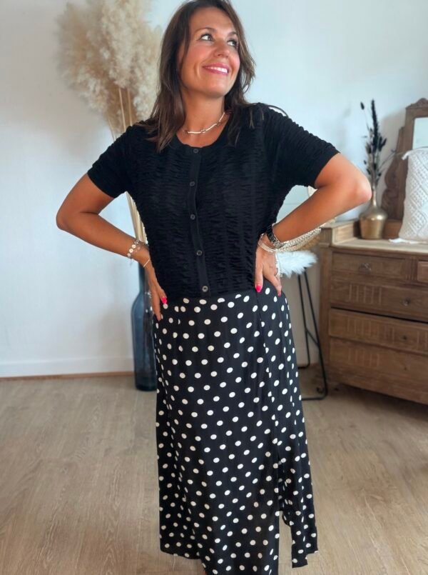 Gilet manches courtes noir - Modèle Nelly