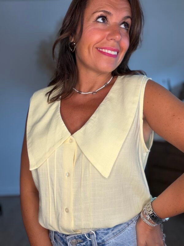 Chemise jaune col XXL - Modèle Adriana