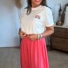 T shirt blanc avec broderie arc en ciel - Modèle Rainbow