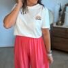 T shirt blanc avec broderie arc en ciel - Modèle Rainbow
