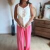 Top à noeud beige - Modèle Carla