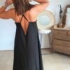 Robe Noire dos décolleté - Modèle Cassy