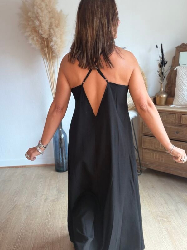 Robe Noire dos décolleté - Modèle Cassy