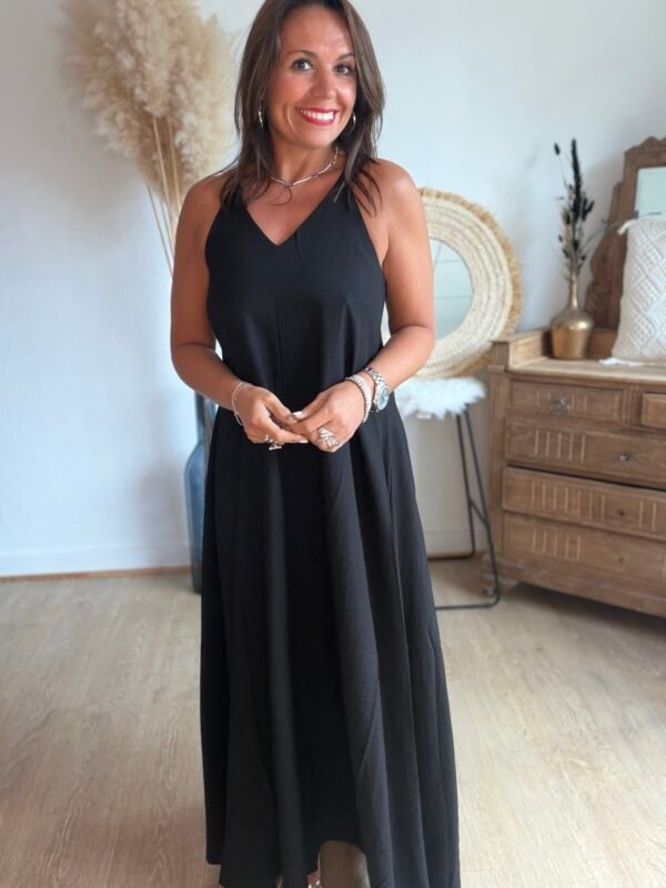 Robe Noire dos décolleté - Modèle Cassy