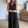 Robe Noire dos décolleté - Modèle Cassy