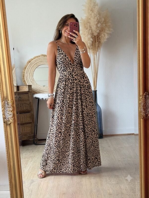 Robe imprimée léopard - Modèle Jeanne