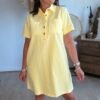 Robe chemise jaune - Modèle Nathalie