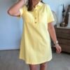 Robe chemise jaune - Modèle Nathalie