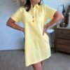 Robe chemise jaune - Modèle Nathalie