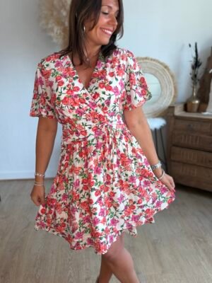 Robe courte floral - Modèle Stéphanie