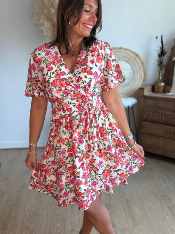 Robe courte floral - Modèle Stéphanie