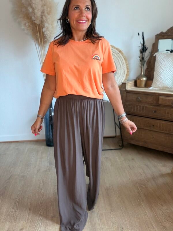Pantalon fluide chocolat - Modèle Lisa