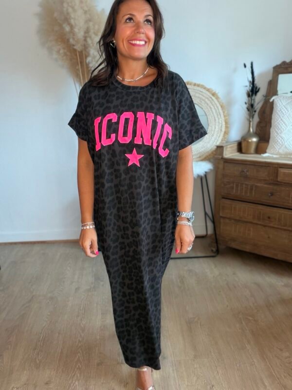 Robe t shirt léopard - Modèle Iconic