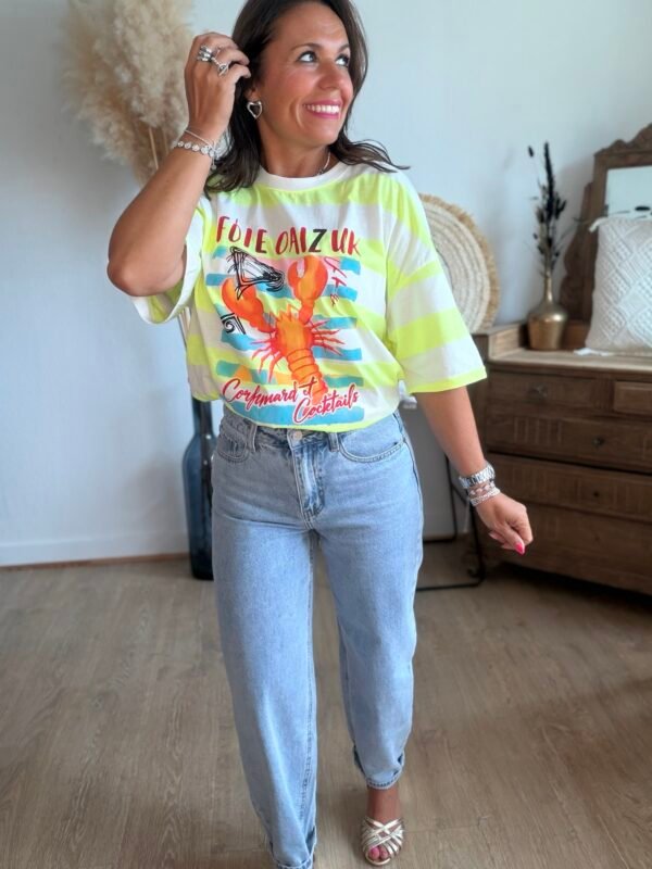 t shirt raye homard T shirt imprimé homard - Modèle Omar