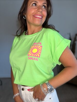 T shirt vert fluo - Modèle Ibiza