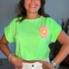 T shirt vert fluo - Modèle Ibiza