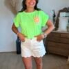 T shirt vert fluo - Modèle Ibiza