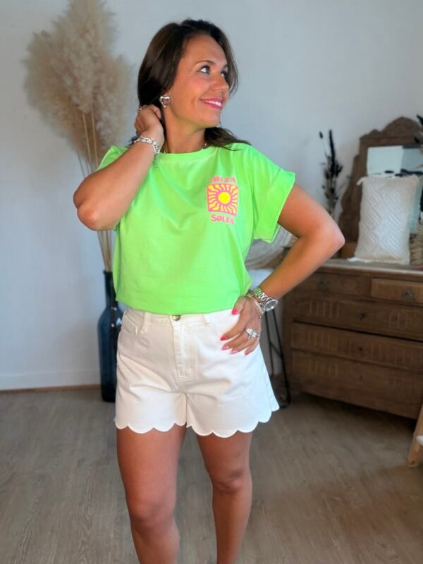 T shirt vert fluo - Modèle Ibiza