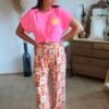 T shirt rose fluo - Modèle Ibiza