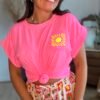 T shirt rose fluo - Modèle Ibiza