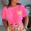 T shirt rose fluo - Modèle Ibiza
