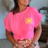 T shirt rose fluo - Modèle Ibiza