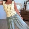 Pantalon fluide kaki - Modèle Lisa