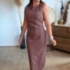 Robe marron - Modèle Malone