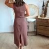 Robe marron - Modèle Malone