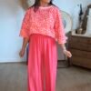 Pantalon fluide corail  - Modèle Lisa