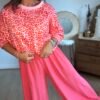 Pantalon fluide corail  - Modèle Lisa