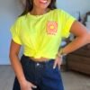 T shirt jaune fluo - Modèle Ibiza
