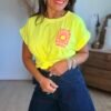 T shirt jaune fluo - Modèle Ibiza