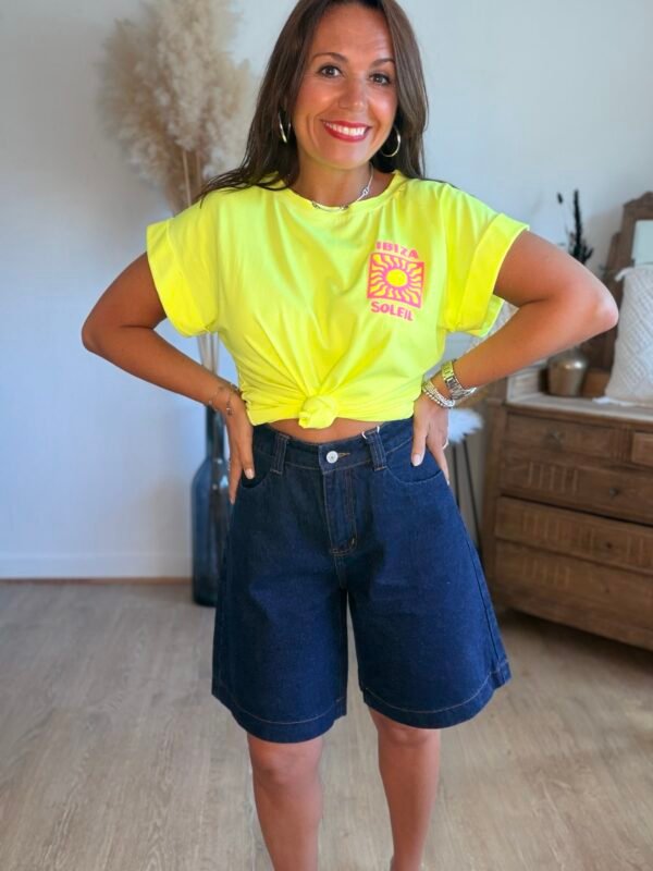 T shirt jaune fluo - Modèle Ibiza