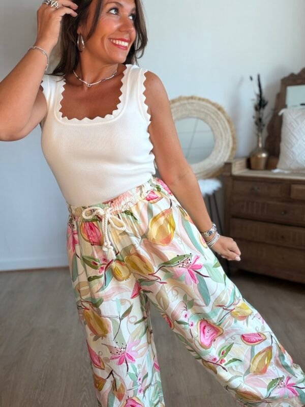 Pantalon imprimé fruits - Modèle Mina