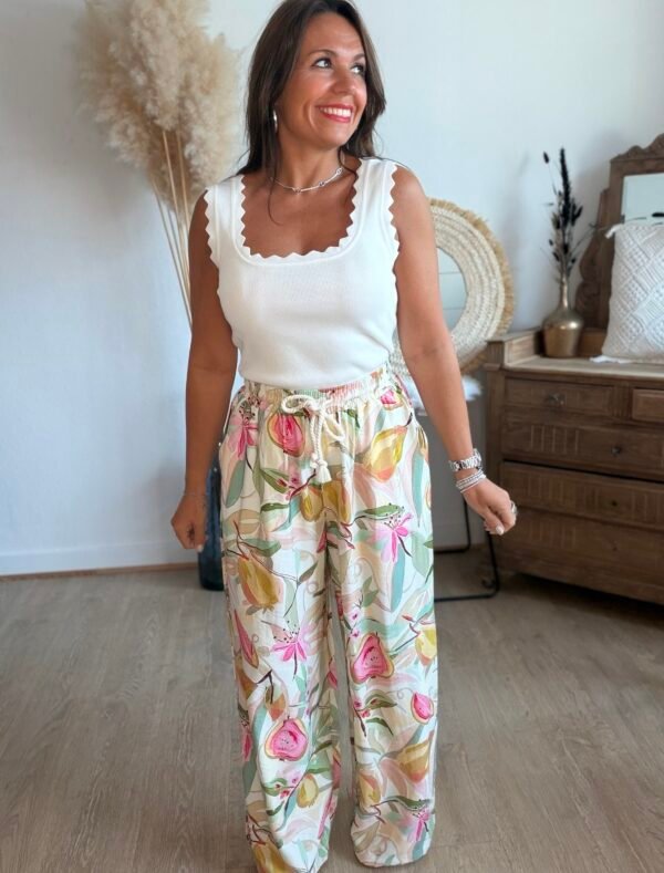 Pantalon imprimé fruits - Modèle Mina