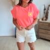 T shirt corail fluo - Modèle Ibiza