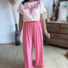 Pantalon fluide rose Fushia - Modèle Lisa