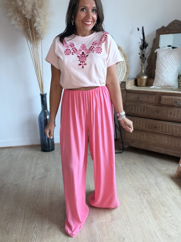 Pantalon fluide rose Fushia - Modèle Lisa