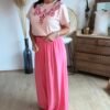 Pantalon fluide rose Fushia - Modèle Lisa