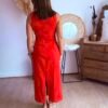 Robe rouge corail - Modèle Malone