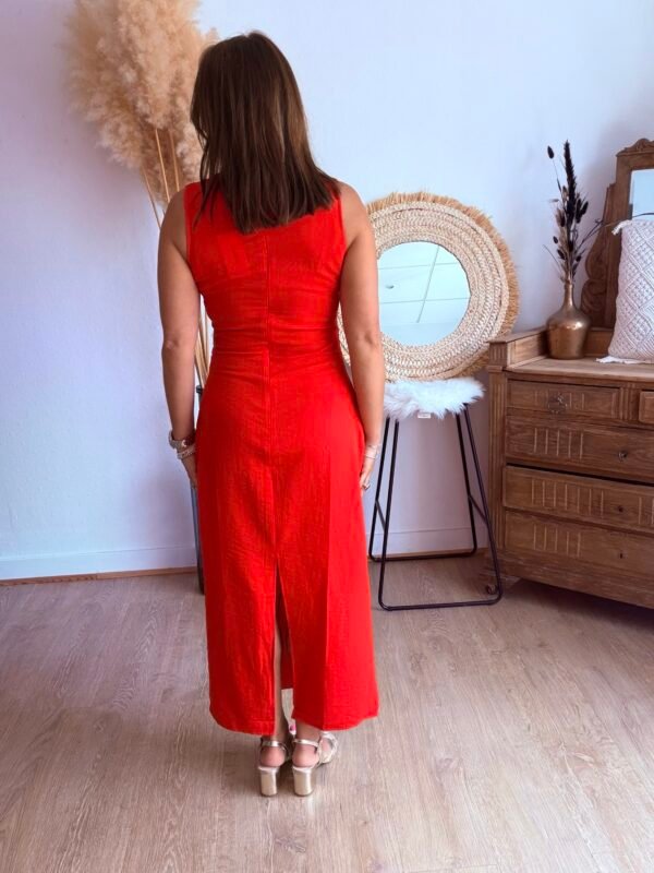 Robe rouge corail - Modèle Malone