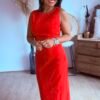 Robe rouge corail - Modèle Malone