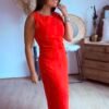 Robe rouge corail - Modèle Malone
