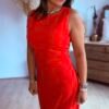 Robe rouge corail - Modèle Malone