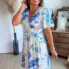 Robe imprimée bleu - Modèle Jess